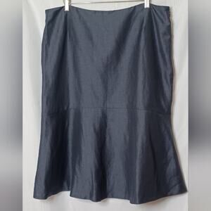 Lafayette9 148 New York Linen/Virgin Wool Midi Skirt. Size 16